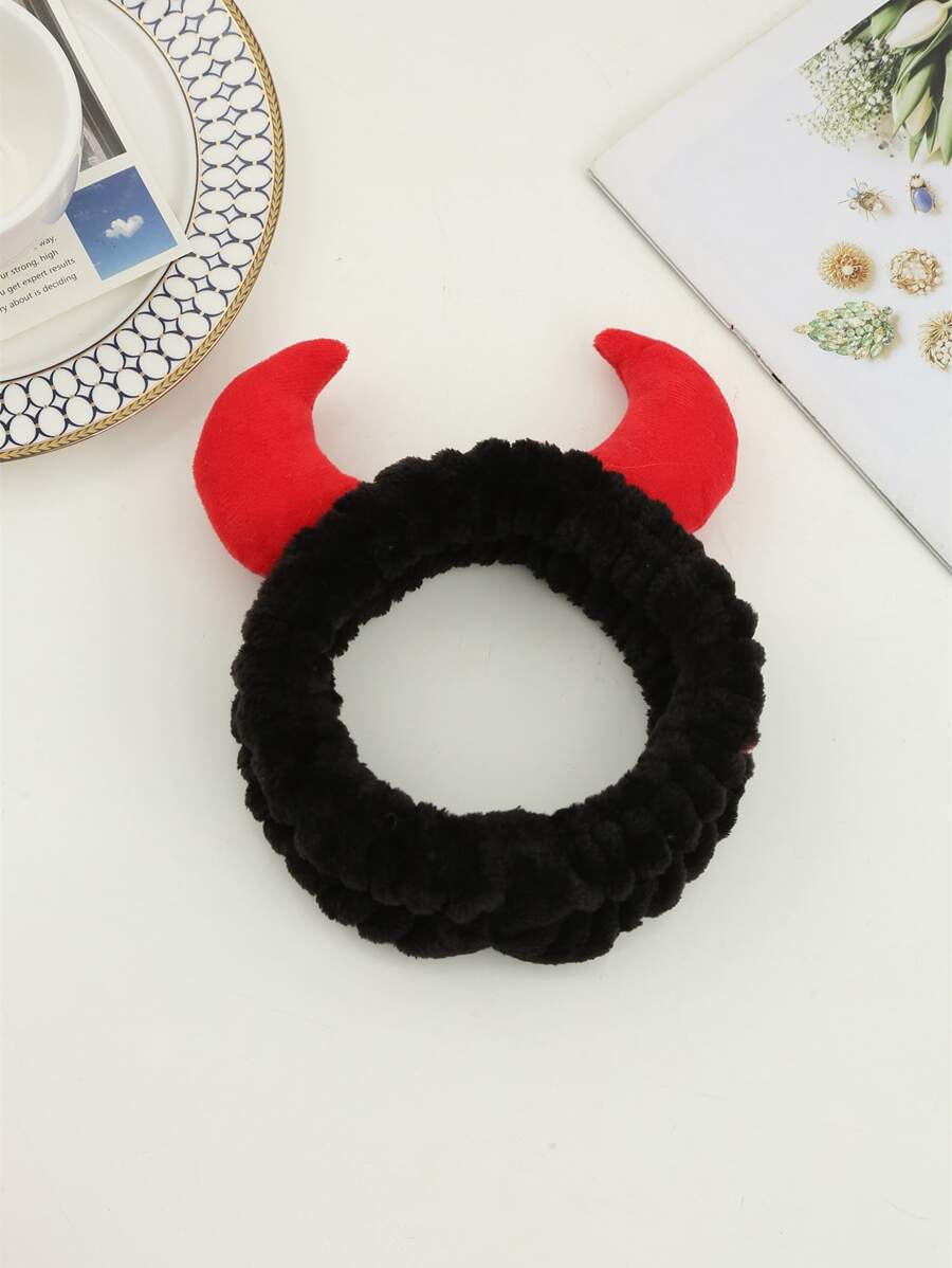 1pc Devil Horn Bath Headband - Nhiều màu - Xem 1