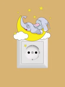 1 hình dán công tắc tường mô hình hoạt hình trẻ em - Nhiều màu - Xem 4