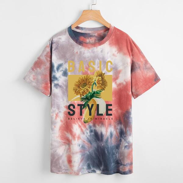 

Sunflower & Letter Graphic Tee, Multicolor