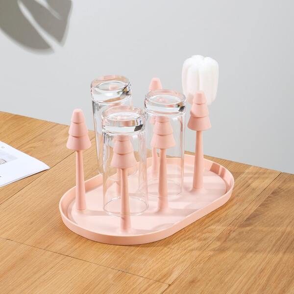 

1pc Cup Drain Rack, Pink