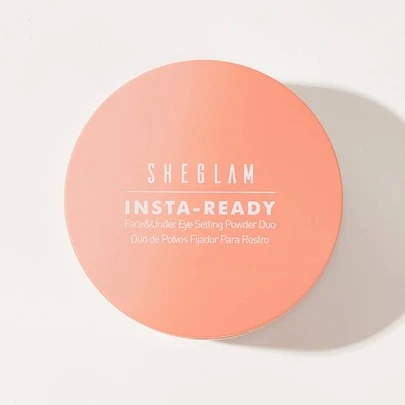 SHEGLAM Insta-Ready Face & Under Eye Setting Powder Duo-Toasted Almond 2 In 1 Brightening Loose Setting Powder Matte Pore-Less Waterproof Powder Face Makeup Powder Brand Beauty Makeup Face Paint Cosmetic For Women Girls Perfect For Spring Summer Ideal For Y2K Fancy Fashion Suitable For Birthday Mother'S Day Gift Rave Party Ready Best Color