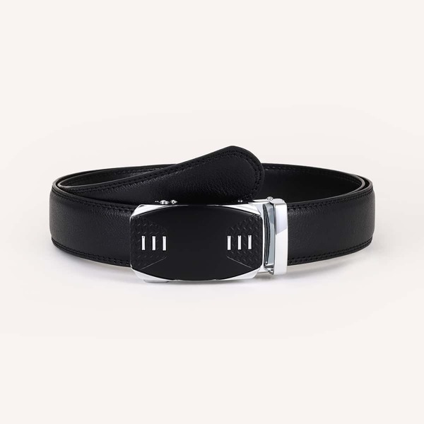 

Men PU Buckle Belt, Black