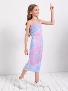 SHEIN Girls Tie Dye Dress - Multicolor - View 4