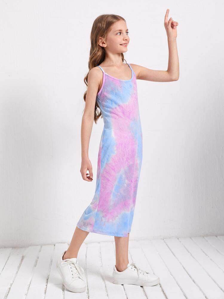 SHEIN Girls Tie Dye Dress - Multicolor - View 4
