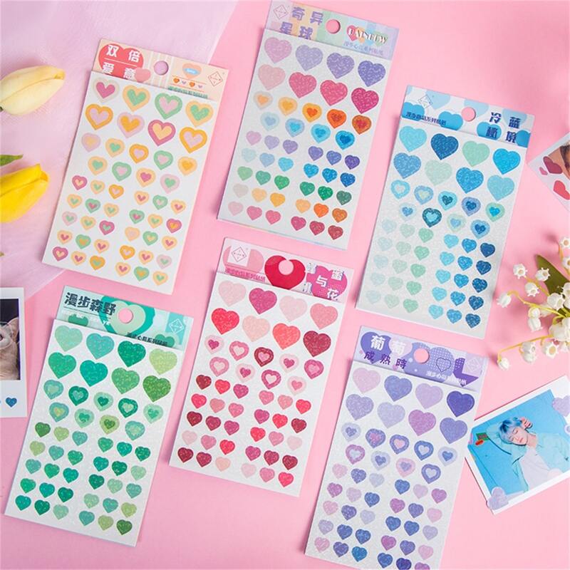 

2sheets Heart Pattern Random Sticker, Multicolor