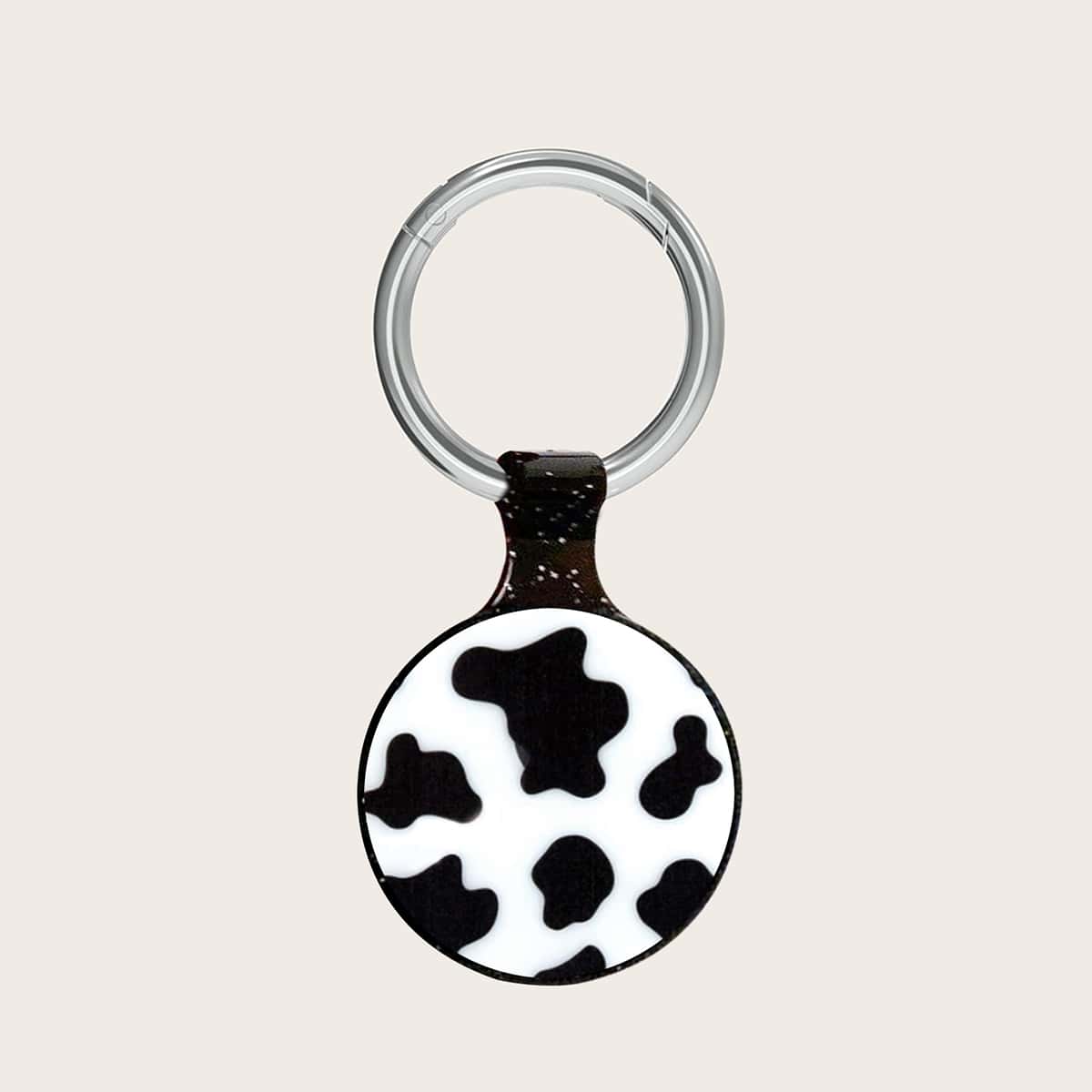

Cow Pattern Case For Apple Airtag, Black and white