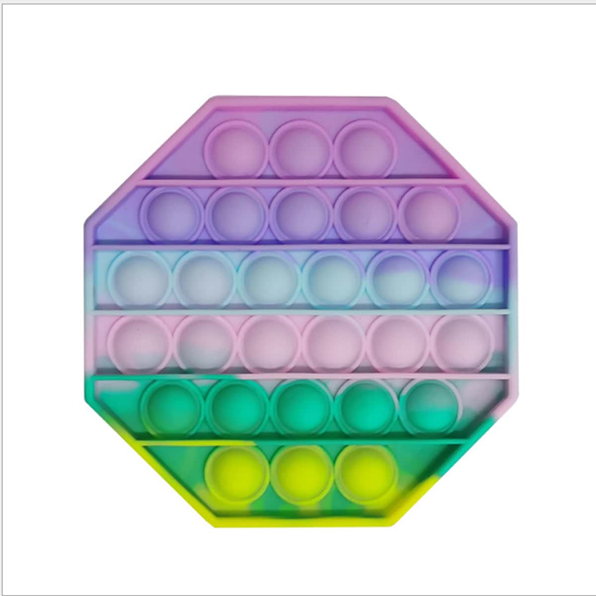 

1pc Octagon Push Pop Bubble, Multicolor