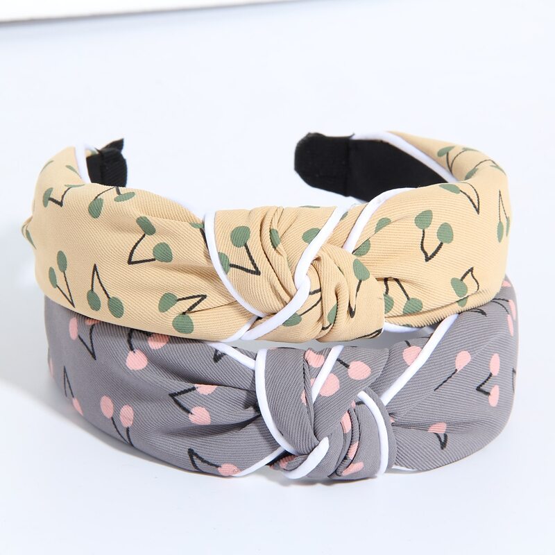 

2pcs Graphic Knot Headband, Multicolor