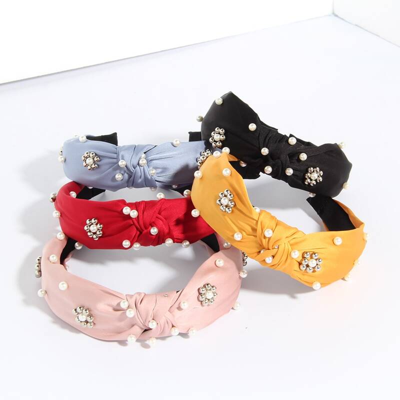 

Faux Pearl Knot Headband, Multicolor