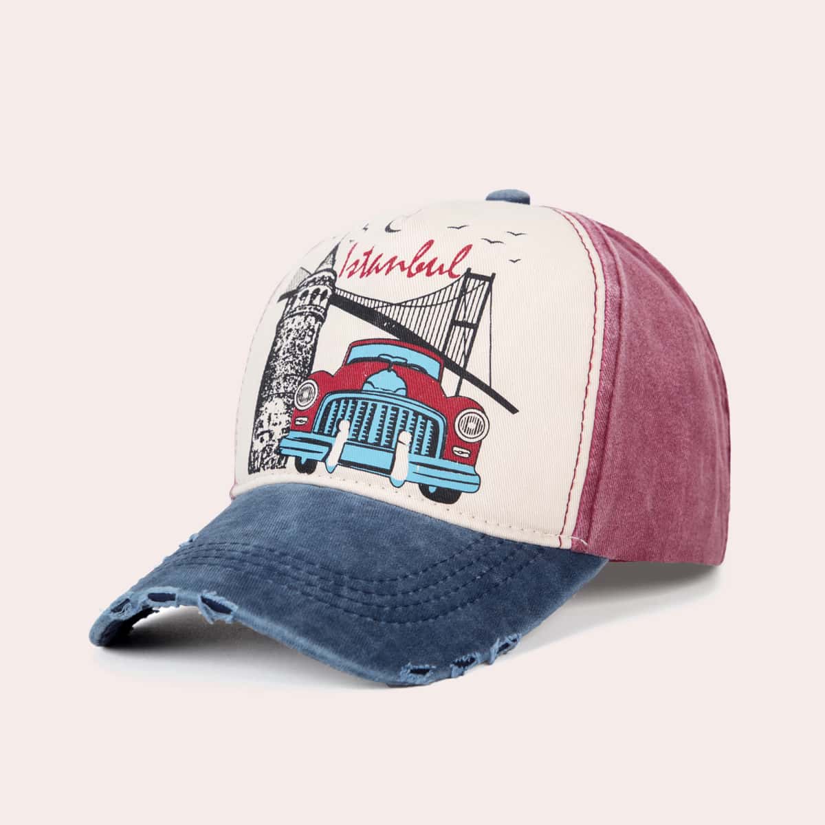 

1pc Graphic Baseball Cap, Multicolor