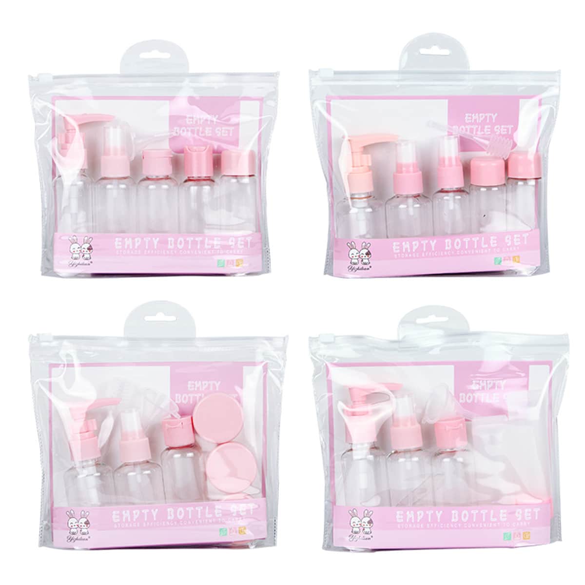 

5pcs Random Color Travel Bottle, Clear