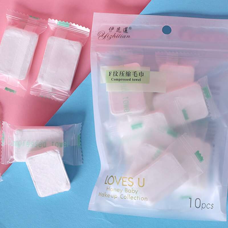 

10pcs Disposable Non-woven Cleansing Towel, White