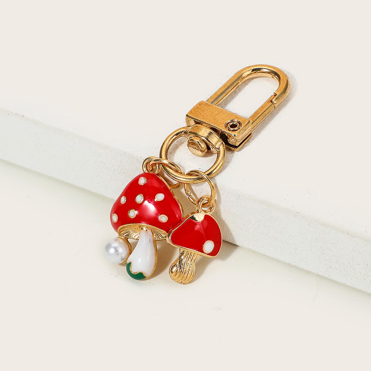 

Mushroom Bag Charm, Red