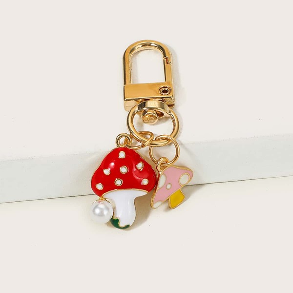 

Mushroom Design Bag Charm, Multicolor
