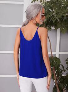 SHEIN LUNE 前鏤空吊帶上衣 - 藍色 - 查看 2