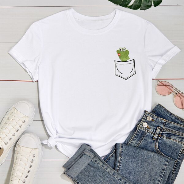 

Plus Cartoon And Pocket Print Tee, White