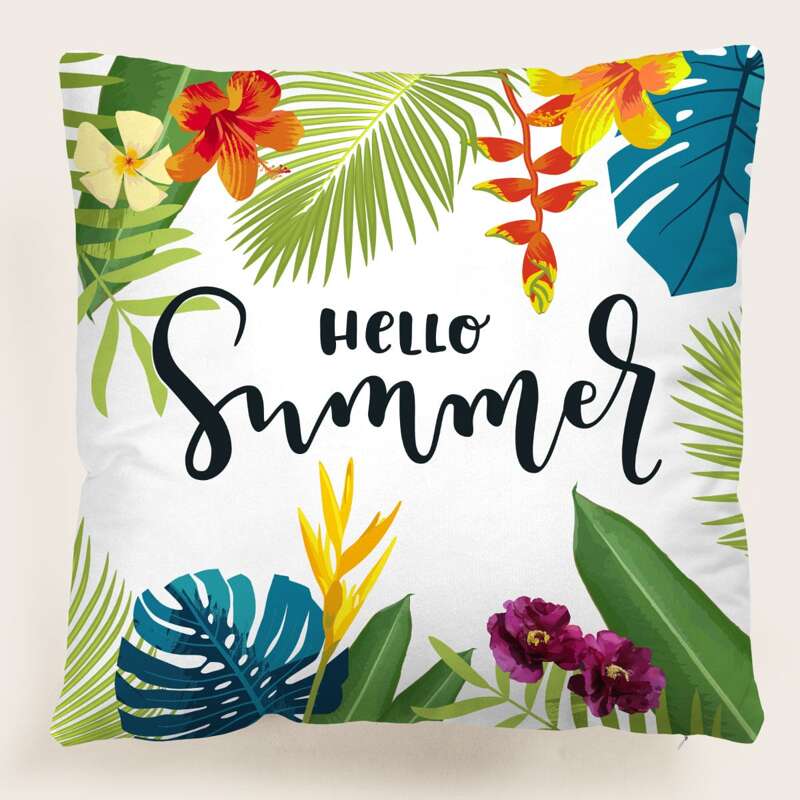 

Plants Print Cushion Cover Without Filler, Multicolor