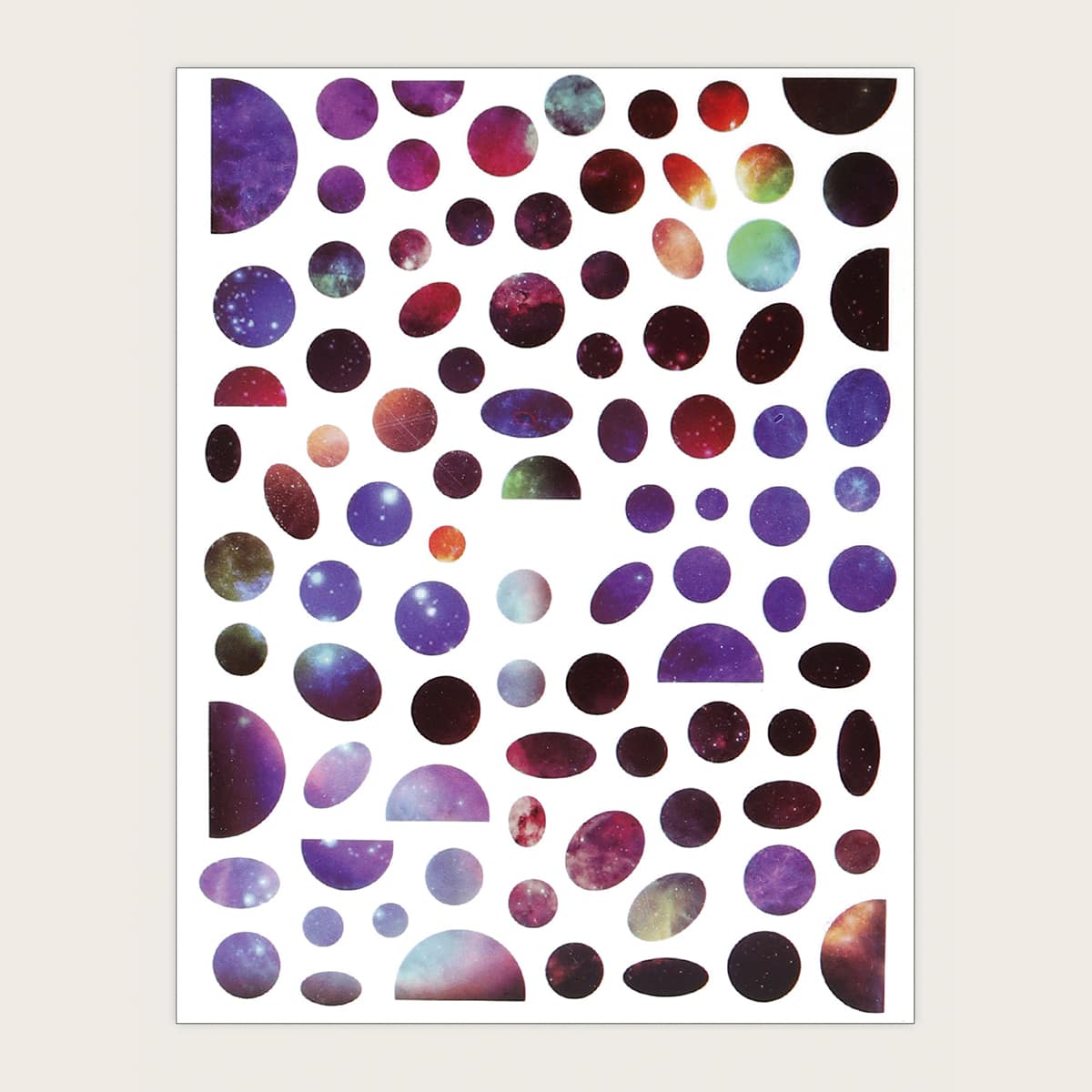 

1sheet Galaxy Pattern Nail Art Sticker, Multicolor