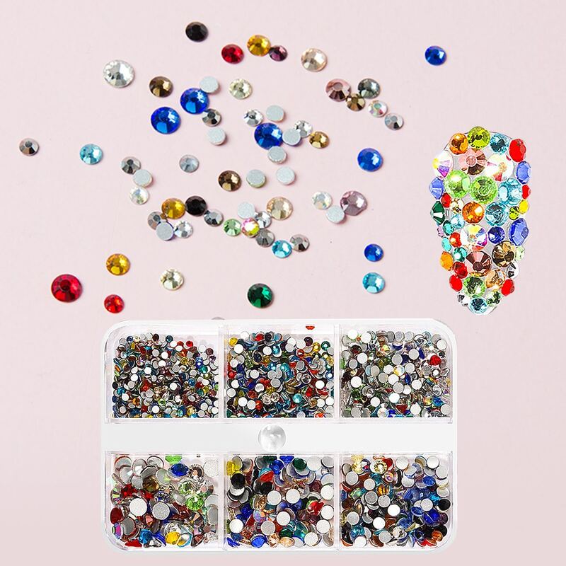 

1box Rhinestone Nail Art Decoration, Multicolor