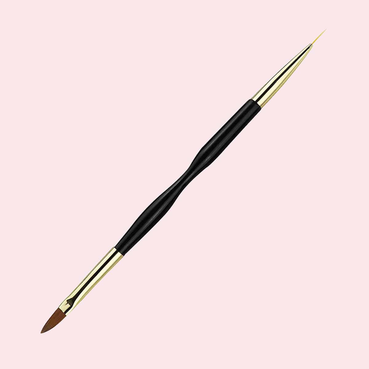 

1pc Double Head Nail Art Brush, Black