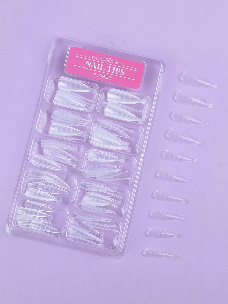 100 móng giả nối dài - Trong sáng - Xem 1