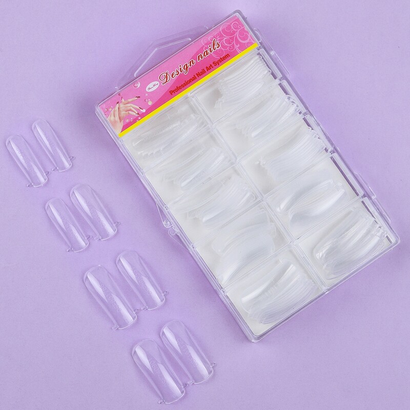 

100pcs Extension Fake Nail, Clear