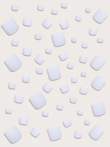 240 piezas unicolor uña falsa unicolor - Blanco - Ver 2