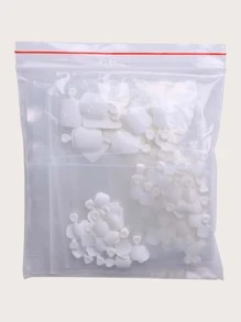 240 piezas unicolor uña falsa unicolor - Blanco - Ver 5