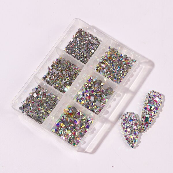 

1box Rhinestone Nail Art Decoration, Violet purple