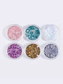 6 件装美甲闪光粉 DIY 指甲饰品 指甲宝石 美甲用品