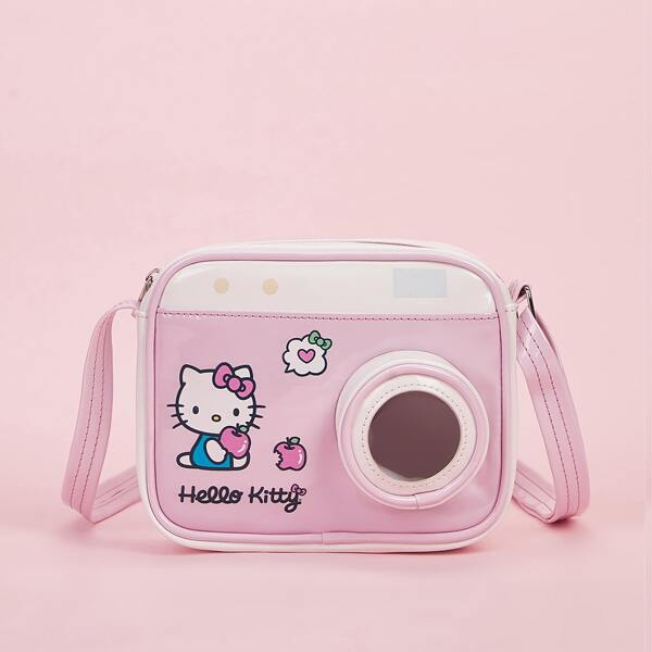 

Girls Cartoon Graphic Camera Design Crossbody Bag, Pink