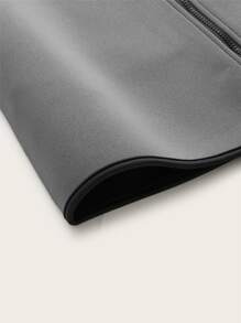 Plus Zip Front Corset - Grey - View 4