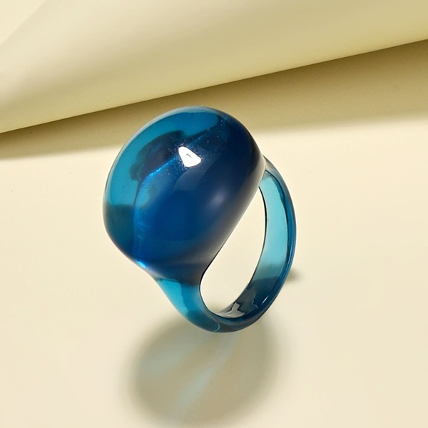 

Simple Resin Ring, Navy blue