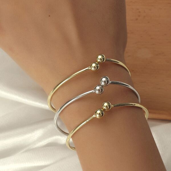

3pcs Cuff Bangle, Multicolor