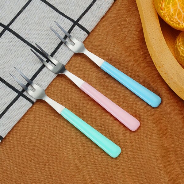 

6pcs Random Color Fruit Fork, Multicolor