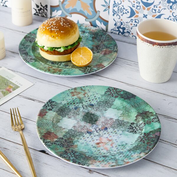 

1pc Graphic Print Plate, Multicolor
