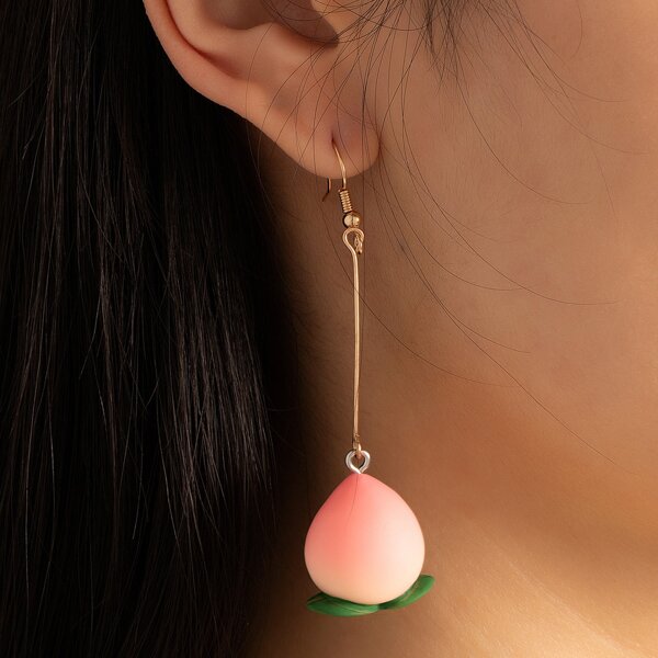 

Peach Decor Drop Earrings, Multicolor