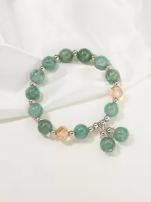 Pulsera con cuenta piedra - Verde - Ver 1