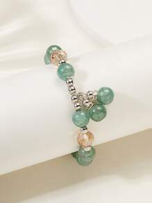 Pulsera con cuenta piedra - Verde - Ver 3