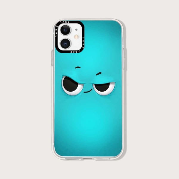 

Cartoon Graphic Phone Case, Blue