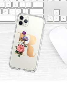 字母圖案透明手機殼 - 無色 - 查看 2