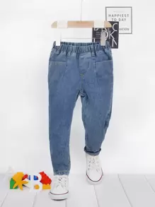 男童彈性腰牛仔褲