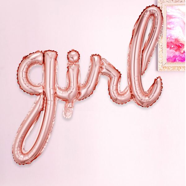 

1pc Girl Design Balloon, Rose gold