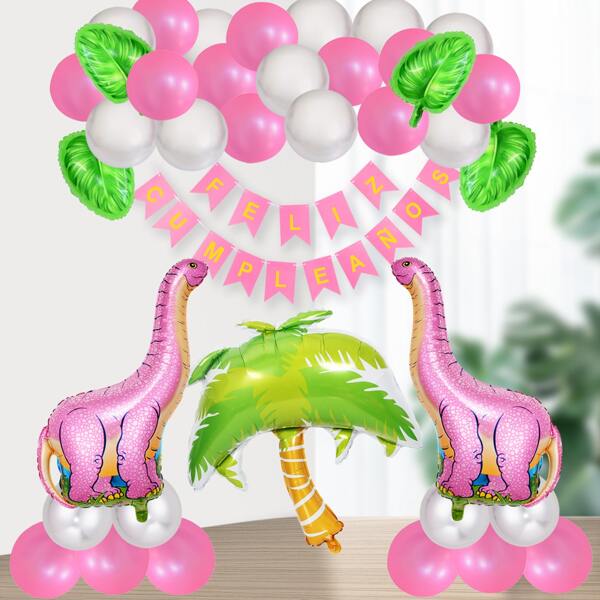 

39pcs Birthday Decoration Balloon & Banner Set, Multicolor
