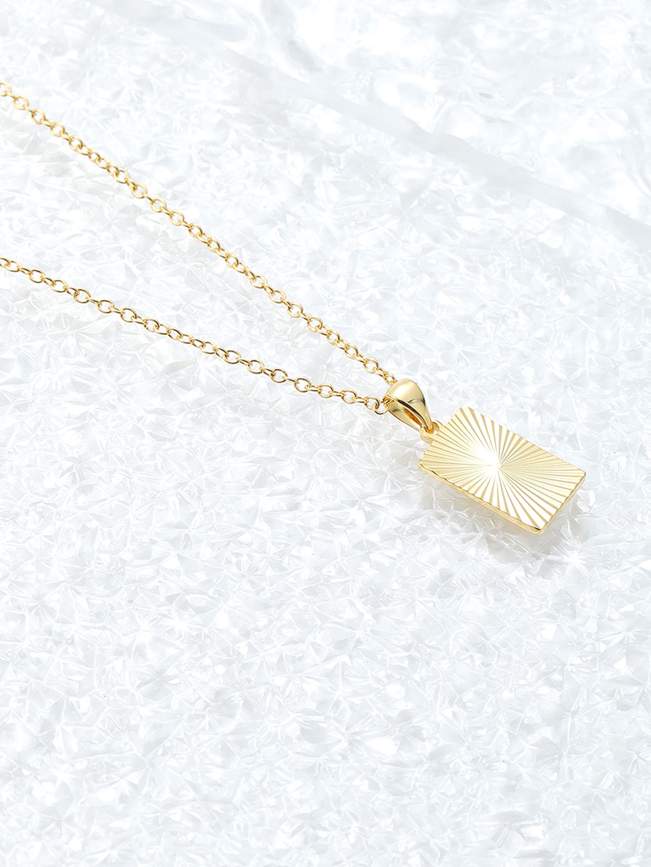 Dây chuyền với sức hấp dẫn Hình chữ nhật - Vàng - Xem 1