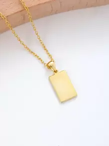 Dây chuyền với sức hấp dẫn Hình chữ nhật - Vàng - Xem 2