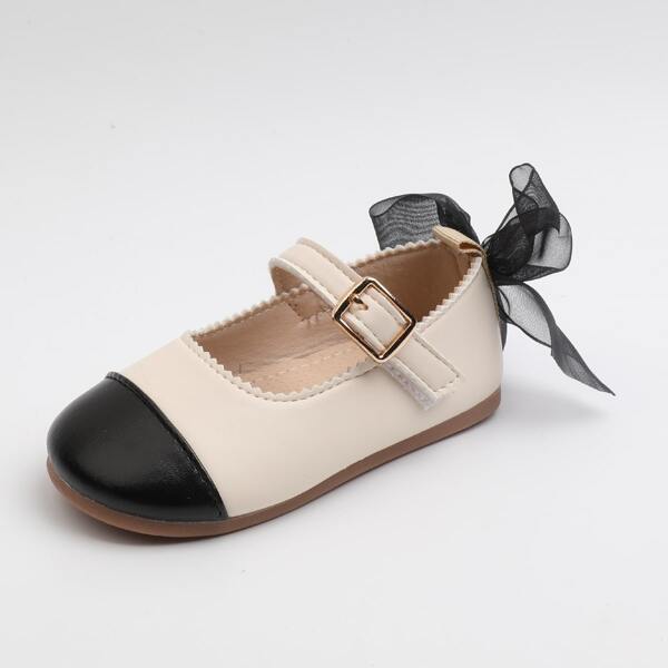 

Toddler Girls Bow Decor Mary Jane Flats, Black