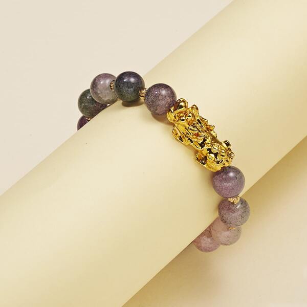 

1pc Beaded Bracelet, Multicolor