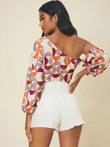 SHEIN Áo sơ mi Hình học Giải trí - Nhiều màu - Xem 2