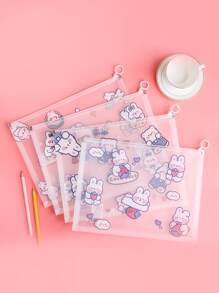 1 pieza Bolsa de archivo con estampado de dibujos animados al azar - Multicolor - Ver 5